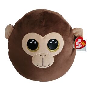 NWT - TY Squishy Beanies DUNSTON Brown Monkey 14" Large